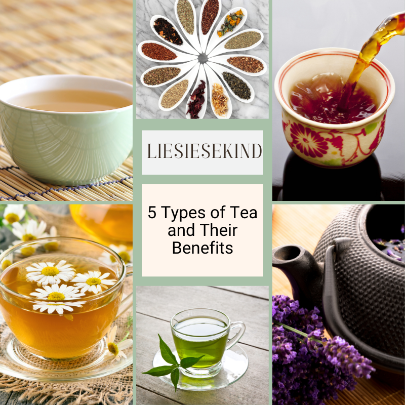 5 types of tea and their health benefits